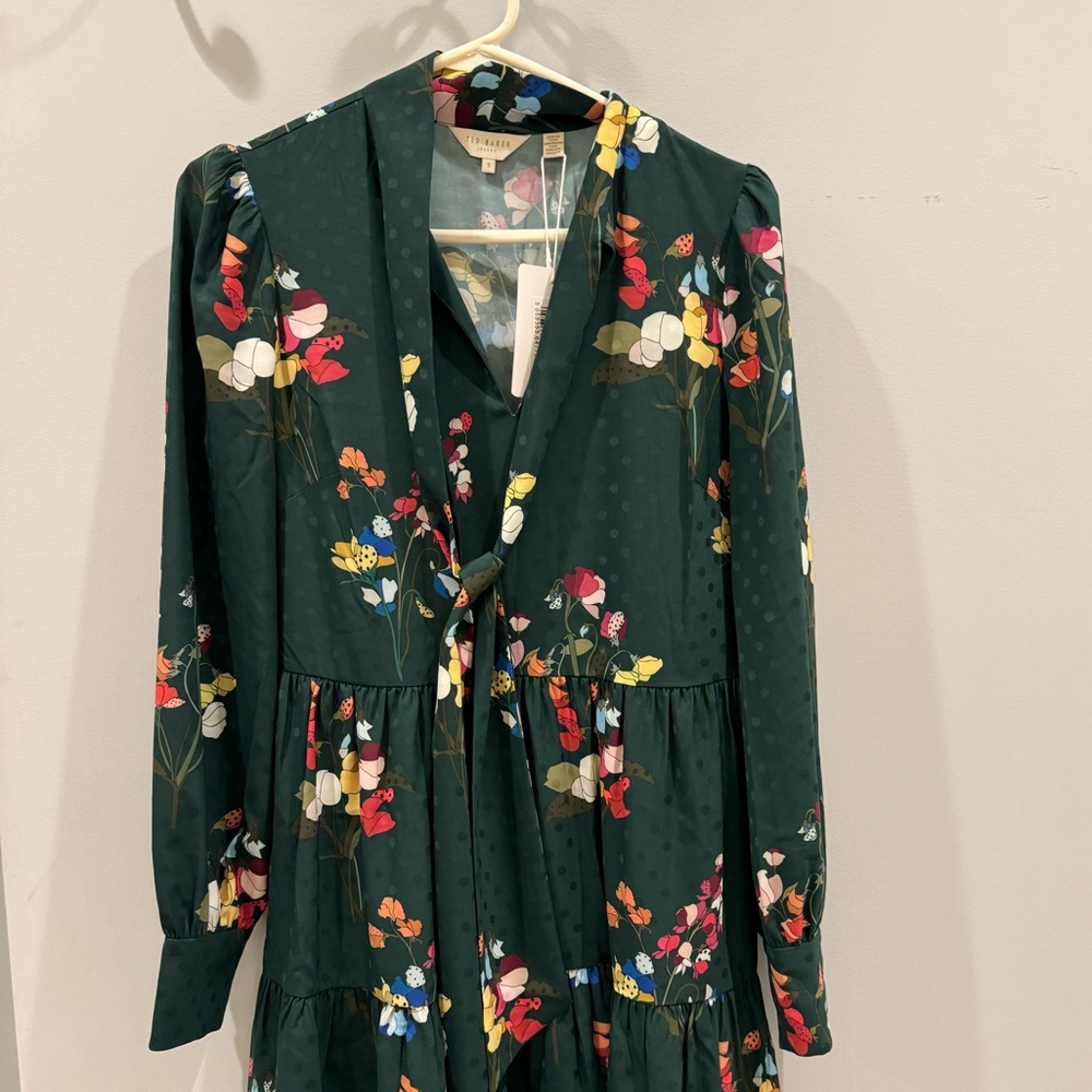 Ted Baker long sleeve mini dress NWT